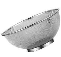 Metal Fruits Rice Strainer Fine Mesh Rice Colander for Fruits Vegetable  Frying