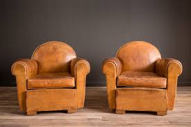 Shop for brown club chairs at best buy. Bern Cinema Clair Pair Of French Leather Club Chairs Item 1371675