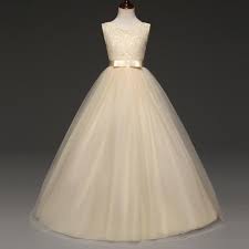 4 14 Years Children Girl Lace Long Princess Dress Kids Girls Flower Wedding Party Bridesmaid Dresses Buy From 15 On Joom E Commerce Platform