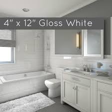 Clearance Metro Subway Tile White Gloss 4 X 12 Ceramic Wall Tile 3 39 Per Square Foot Free Shipping Bathrooms Remodel Bathroom Interior Small Bathroom
