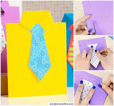Holding the card as you would if you opened it (seam on left long side), make a 1 inch cut at the top/middle of the page on the front flap. How To Make A Father S Day Shirt Card Template Included Easy Peasy And Fun
