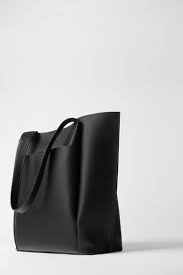 zara female minimal shopper black m taschen leder shopper shopper