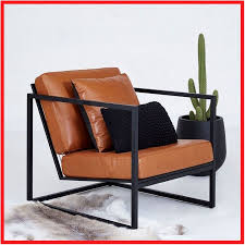 81 Reference Of Brown Leather Chair Metal Frame In 2020 Brown Leather Chairs Leather Chair Metal Chairs