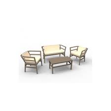 Size (3)3 seat sofa bed. Click Clack Outdoor Set Mit Sofa 2 Sesseln 1 Tisch Kissen