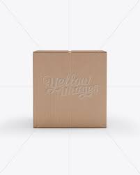 Download Corrugated Box Mockup Front View In Box Mockups On Yellow Images Object Mockups
