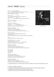 To stand in your arms. Present Perfect Tense Adele Song Activity Ejercicios De Ingles