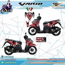 Custom Decal Vinyl Motor Full Body Honda Vario Thema Ac Milan Berkualitas By Digitive Honda Vinyl Milan