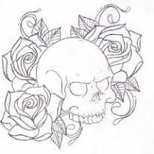 Horror Part 5 Skull And Rose Drawing Skull Coloring Pages Skull Drawing Tattoo