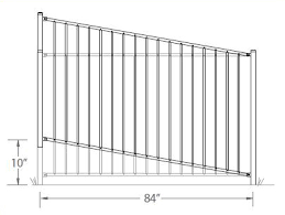 For a big fence you need a top, middle and bottom rail. Installing An Aluminum Fence On A Slope
