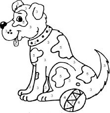 Dog series diy painting number diy oil paint by numbers kit painting canvas painting by numbers for kids adults art paint. Dog Color By Number Coloring Pages Cat Coloring Book Animal Coloring Pages Princess Coloring Pages