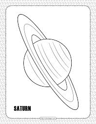Rocketship and planets coloring page. Saturn Planet Coloring Pages