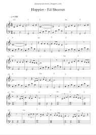 Free Piano Sheet Music Ed Sheeran Happier Pdf I Could Try To Smile To Hide The Truth But Piano Sheet Music Free Free Piano Sheets Clarinet Sheet Music