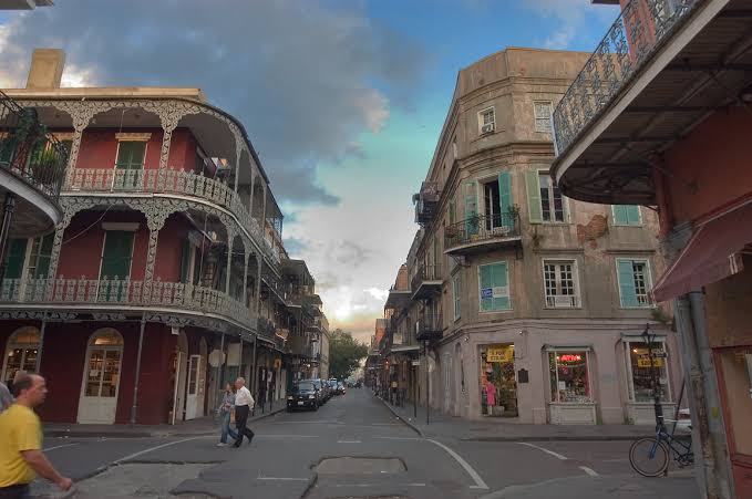 Mga resulta ng larawan para sa New Orleans, the corner of Royal and St. Peter streets"