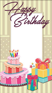Birthday Cake With Photo Frame For Kids Pretty Birthday Frame With Cake And Gifts Freeproducts Happy Birthday Frame Birthday Photo Frame Happy Birthday Kids