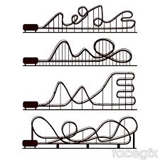 Freevector.com is a place to download free vectors, icons, wallpapers and brand logos. 4 Roller Coaster Silhouettes Vector Roller Coaster Drawing Coaster Projects Roller Coaster