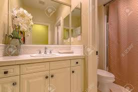 single sink vanity area and.. stock
