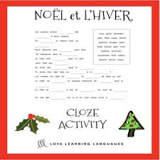 French Noel Cloze Activity French Christmas Worksheet Cloze Activity Learning French For Kids Christmas Worksheets