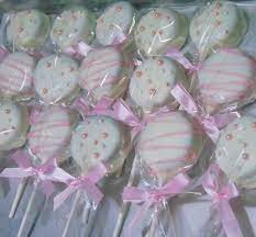 Reserved For Mary Blue Or Pink Oreo Pops Baby Shower Chocolate Covered Oreo Pops Birthday Party Baby Shower Favor Oreo Pops Baby Shower Chocolate Baby Shower Treats Pop Baby Showers