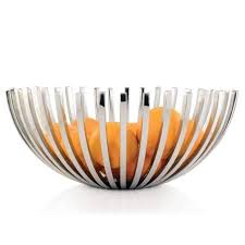 Only genuine antique fruit bowls approved for sale on www.sellingantiques.co.uk. Stainless Steel Repeat Pronged Fruit Bowl 2 Sizes Duck Barn Interiors