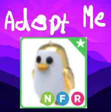 Neon Golden Penguin Nfr Adopt Me Roblox Gold Fly Ride Pet 14 49 Picclick Uk