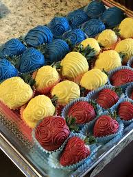 Blue Yellow Red Chocolate Covered Strawberries Chocolate Covered Strawberries Chocolate Covered Fruit Red Chocolate