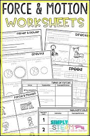 Force And Motion Worksheets Force And Motion Motion Activities Elementary Science Activities