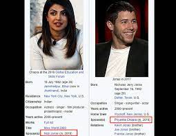 Priyanka chopra and nick jonas first grabbed eyeballs after they walked the red carpet at the met gala 2017. You Wouldn T Want To Miss The Updated Wiki Bios Of Priyanka Chopra And Nick Jonas Hindi Movie News Times Of India