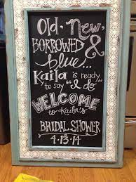 Wedding Bridal Shower Chalkboard Hand Lettered Sign Something Borrowed By Breigh Rhodes B Bridal Shower Chalkboard Bridal Shower Rustic Wedding Bridal Shower