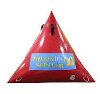 Custom Logo Triathlon Floating Swim Marker Triangular Buoy Water Race  Inflatable Triangle Buoys for Sale