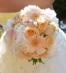 Hochzeitssträuße die eine jede hochzeit verschönern. Brautstrauss In Apricot Peach Mit Weiss Hortensien Gerbera Und Rosen Brautstrausse Blumenstrauss Hochzeit Hochzeitsdekoration