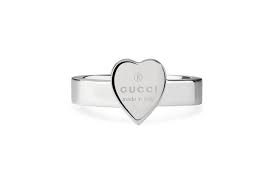 Gucci Heart Ring With Gucci Trademark In 2021 Silver Heart Ring Heart Ring Sterling Silver Heart