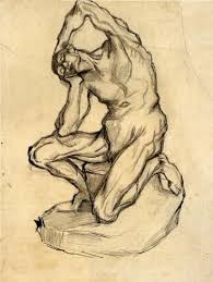 Kneeling Ecorche Vincent Van Gogh Wikiart Org Van Gogh Drawings Artist Van Gogh Van Gogh Art