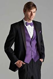 Black And Purple Tuxedo Wedding Tuxedos Black Black Tuxedo Wedding Purple Tuxedo Formal Attire For Men