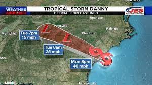 Danny continued its churn across the atlantic on wednesday, still as a tropical storm, but probably not for much longer, the national hurricane center said. P9m3atop1gjuem