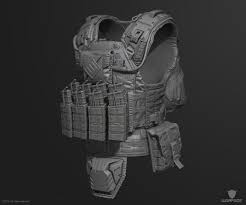 New 3d Model For Crytek Soldier Vest Denis Didenko Special Forces Gear Soldier Body Armor Tactical