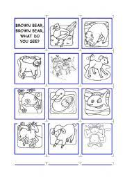 Coloring page brown bear cute. Brown Bear Brown Bear What Do You See Concentration Game Esl Worksheet By Marylin