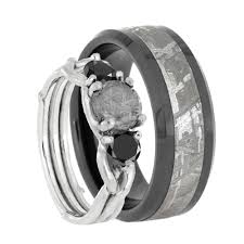 Black and red engagement rings for her. Wedding Ring Sets Jewelry By Johan