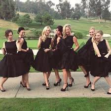 Little Black Party Dress Vintage Black Hepburn Dresses Short Party Dresses Short Black Bridesmaid Dresses Popular Bridesmaid Dresses Short Bridesmaid Dresses