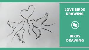 How To Draw Two Birds In Love Step By Step Drawing For Beginners Love Birds Drawing Easy Drawings