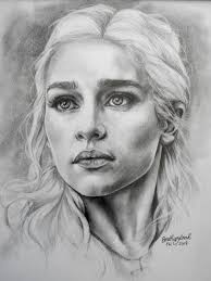 Dessin Daenerys Targaryen Game Of Thrones Mere Des Dragons Noir Et Blanc Vendu Avec Girl Face Drawing Sketches Of Girls Faces Black And White Sketches
