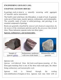If no crystals form, the result will be natural glass. Ce 101 Chapter Three