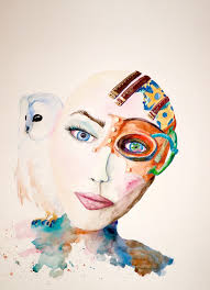 Art I did this morning in metallic watercolour. I've always been drawn to  Owls. They seem to have a mystical aura and a conduit to the supernatural.  Charlotte Kirsten, M.A. and cultural