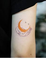Moon And Hand Tattoo Hand Tattoos Tattoos Family Tattoos