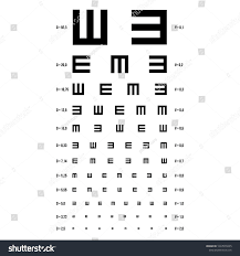 Eye Test Chart E Chart Vision Stock Illustration 1037070265