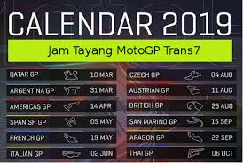 Tidak banyak perubahan yang terlihat dari jadwal motogp 2021 kecuali menghilangnya seri motogp rep ceska. Jadwal Motogp 2019 Trans7 Dan Jam Tayangnya Goozir Com