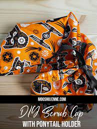 Diy Scrub Cap With Ponytail Holder Diy Scrub Cap Scrub Caps Pattern Diy Scrub Hat