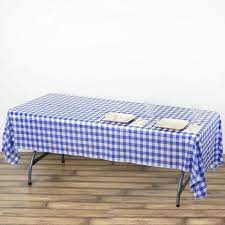4.5 out of 5 stars. Buffalo Plaid Tablecloths 54 X 108 Rectangular White Royal Disposable Checkered Plastic Vinyl Tablecloth Tableclothsfactory