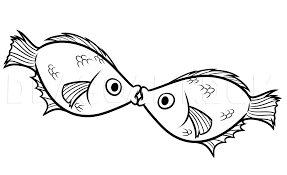This coloring pages was posted in september 14, 2018 at 12:00 pm. How To Draw Kissing Fish Coloring Page Trace Drawing