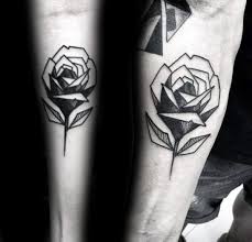 This is another rose tattoos idea that is linked to passion and deep feelings. 40 Geometric Rose Tattoo Designs For Men Flower Ink Ideas