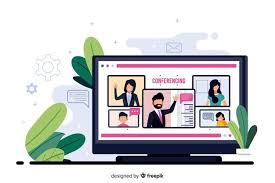 Download Video Conferencing Concept For Landing Page For Free Vector Free Video Conferencing Landing Page
